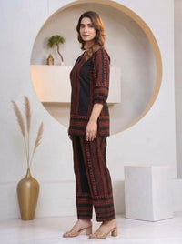 Naarangi Crafts  ethnic co-ord set featuring a traditional geometric print.
